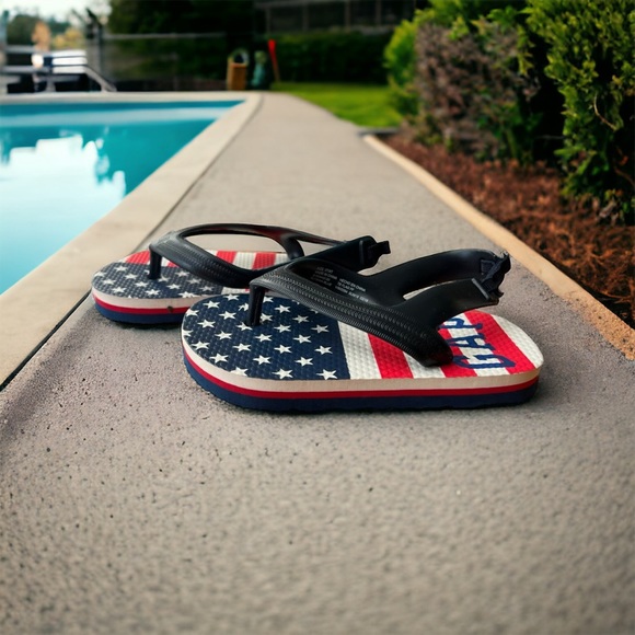 Unisex Children 5T/6T GAP Flip Flops American Flag New Without Tag - Picture 12 of 12